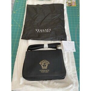 Versace Parfums Black Gold Shoulder Crossbody Bag + Dustbag